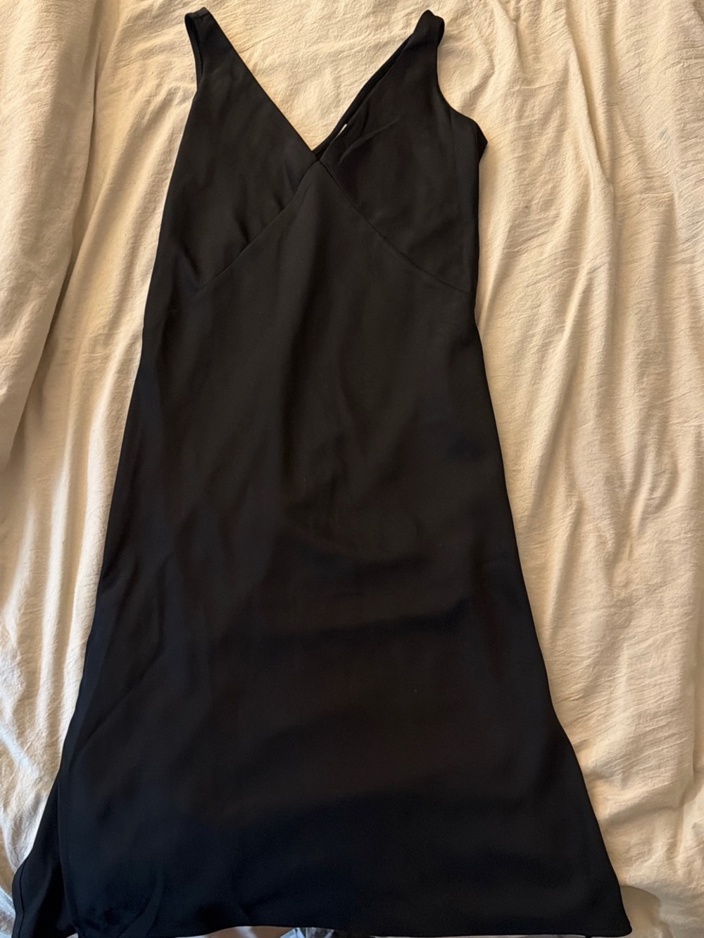 a new day Black V-Neck Midi Slip Dress